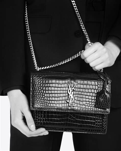 ysl sunset bag resale|YSL sunset bag crocodile.